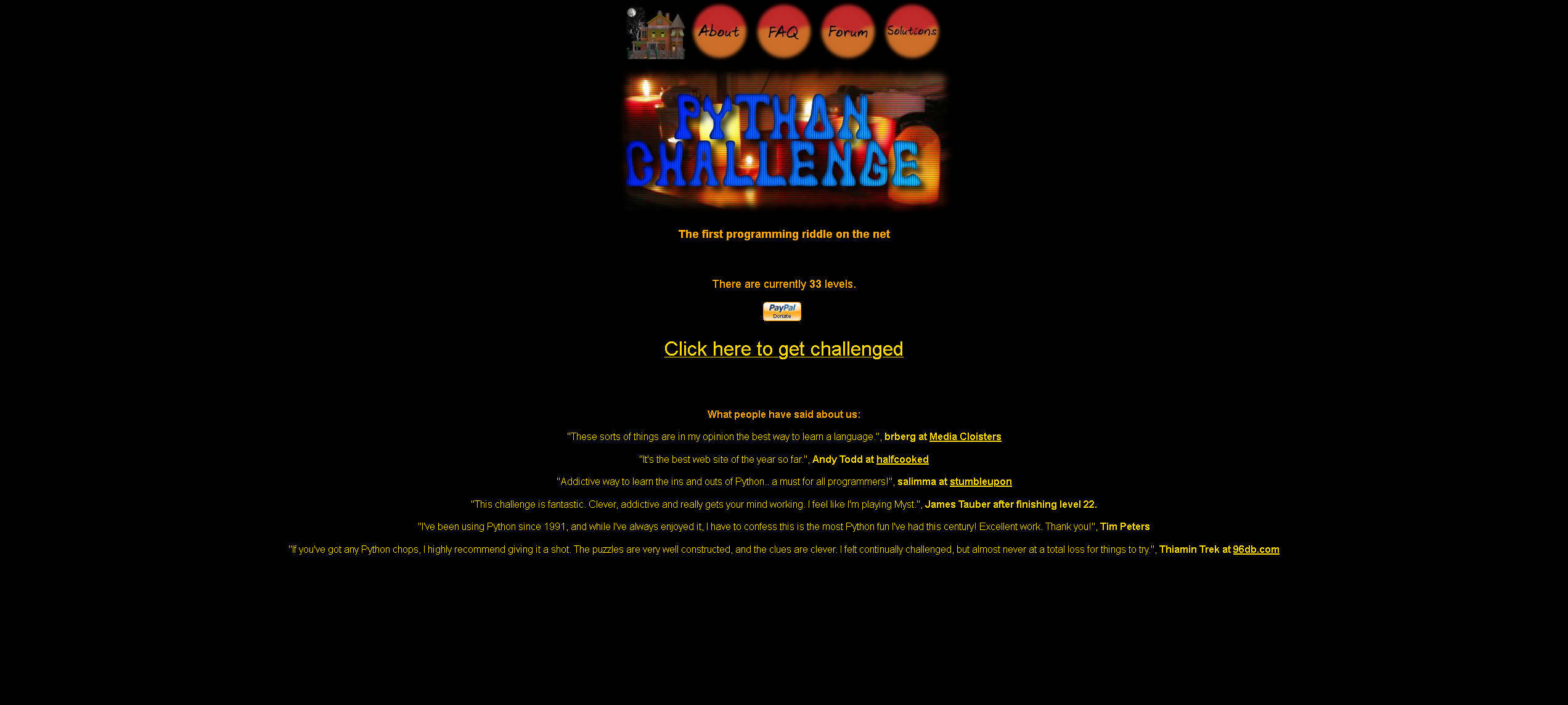 【网站】The Python Challenge